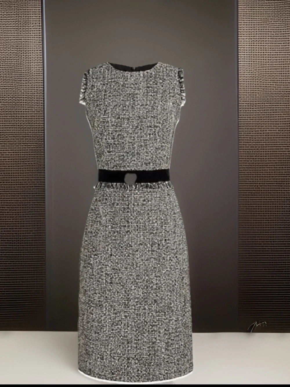 Elegant J.Crew Black & Gray Sheath Sparkling Constellation Tweed Dress dress NWT